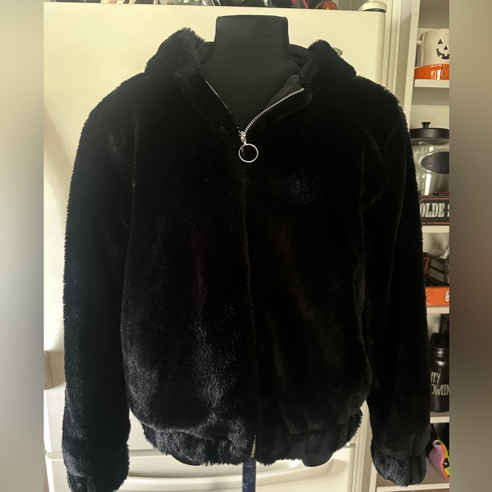 Wild Fable Soft Silky Faux Fur Jacket
